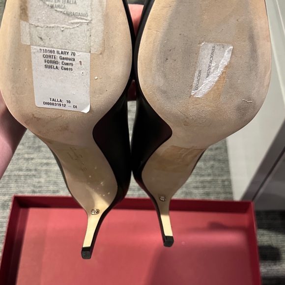 Salvatore Ferragamo Ilary 70MM Classic Black Heels - Picture 9 of 10